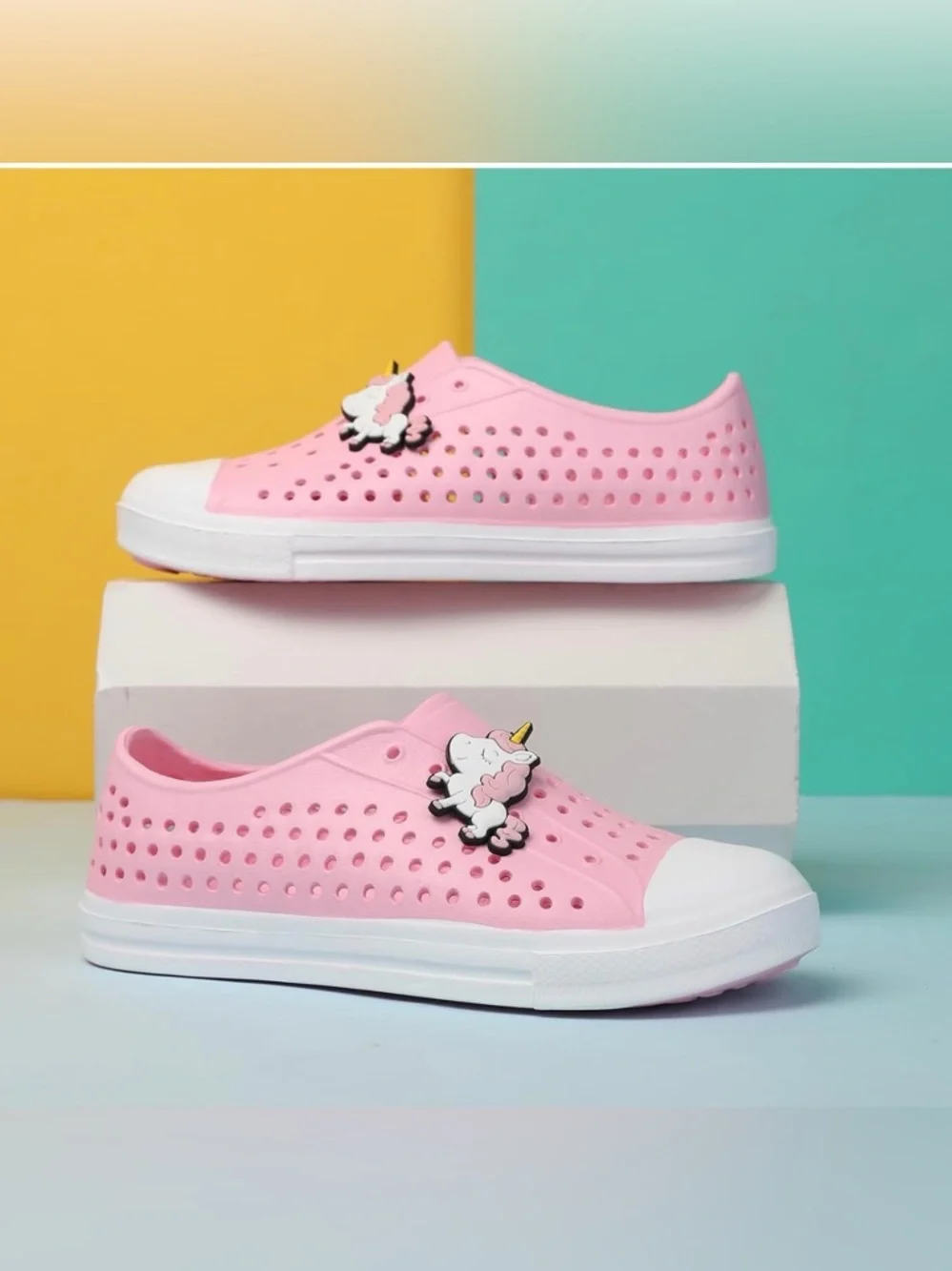 Racqua Kids Pink Unicorn Slip-On Water Shoes